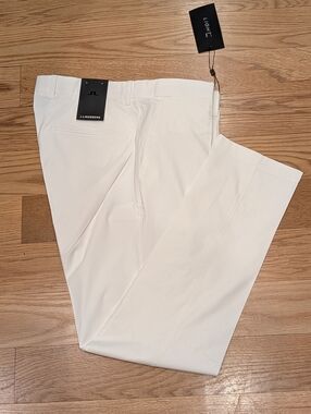 J. Lindeberg Elof Golf Pants 36x32 White LIGHT Poly Tight Fit NWT